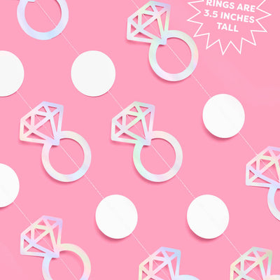 Engaged Era Garland - iridescent foil backdrop