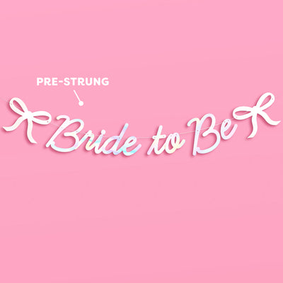 Tying The Knot Banner - iridescent foil banner