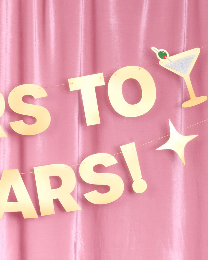 Cheers to 50 Years Banner - 3D paper banner