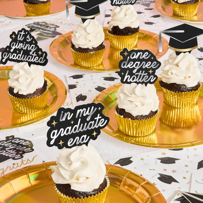 Graduation Toppers - 24 cupcake toppers