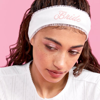 Bride Spa Headband - embroidered headband