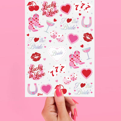 Lucky in Love Tats - 54 temporary tattoos