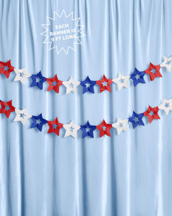Star Spangled Banner - set of 2 paper banners