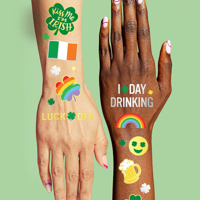 Shamrocked Tats - 54 foil temporary tattoos