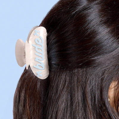 Something Blue Clip - pearl acrylic claw clip