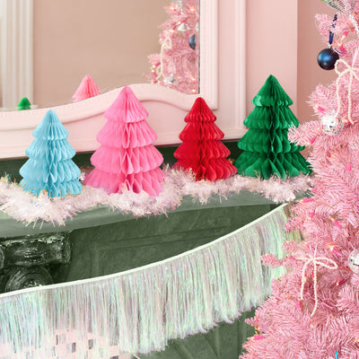 Very Merry Tree Set - 4 accordion tissue paper trees