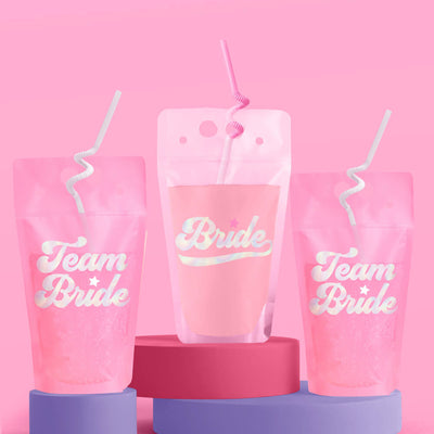 Team Bride Sippers - 16 drink pouches