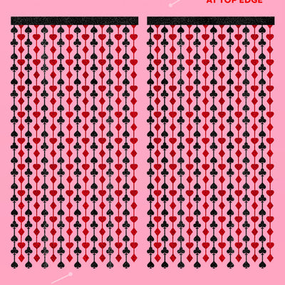 Feeling Lucky Curtain - red and black foil curtain