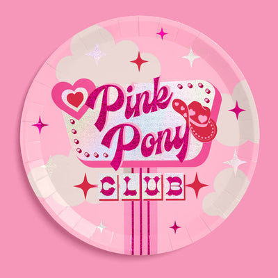 Pink Pony Club Plates - 24 paper plates