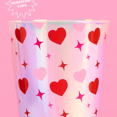 Lucky in Love Cups - 16 plastic cups