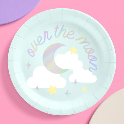 Over the Moon Plates - 25 paper plates