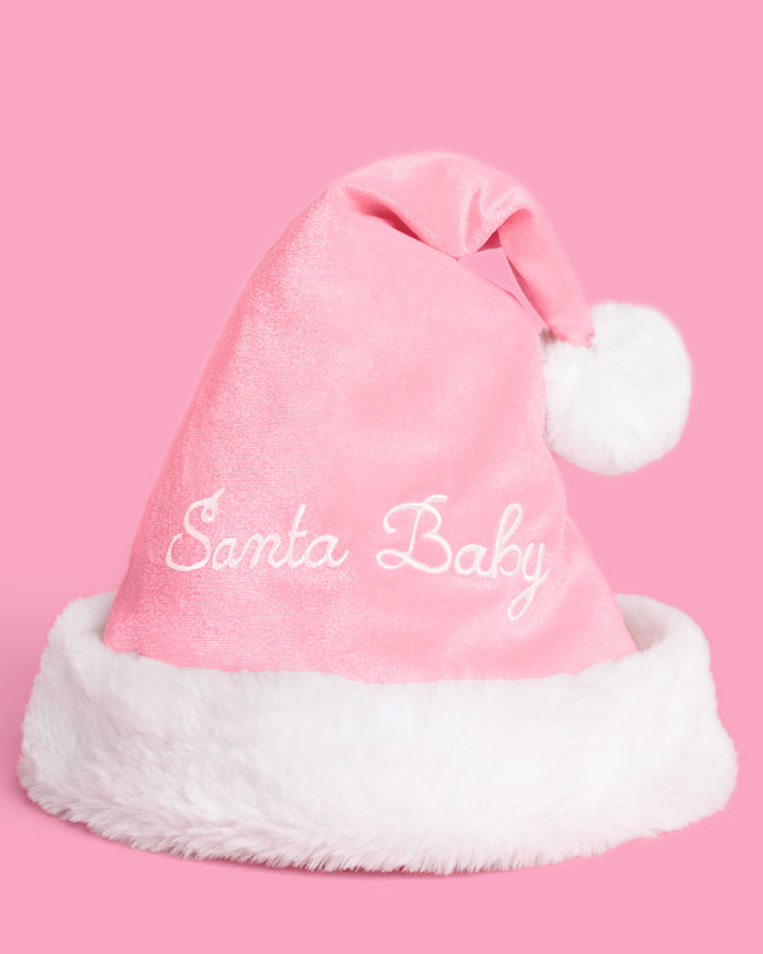 Santa Baby Hat - embroidered cotton hat