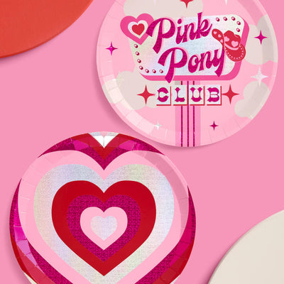 Pink Pony Club Plates - 24 paper plates