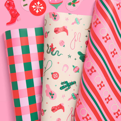 HO-down Wrapping Paper - 12 sheets + 16 tags
