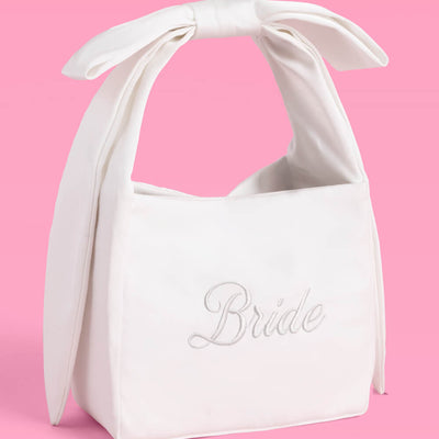 The Bride Purse - embroidered satin bag