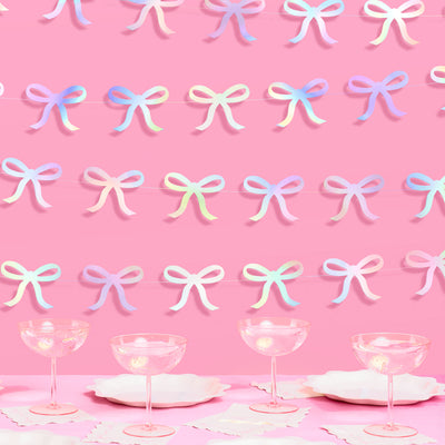 Tying the Knot Garland - iridescent foil backdrop