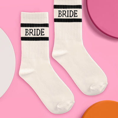 Black Bride Socks - ivory tube socks