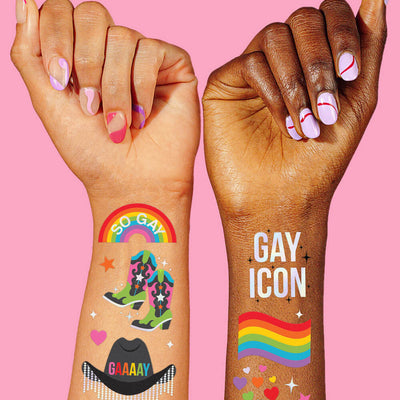 Gay Icon Tats - 52 temporary tattoos