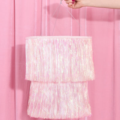 Iridescent Party Chandelier - sparkly foil chandelier