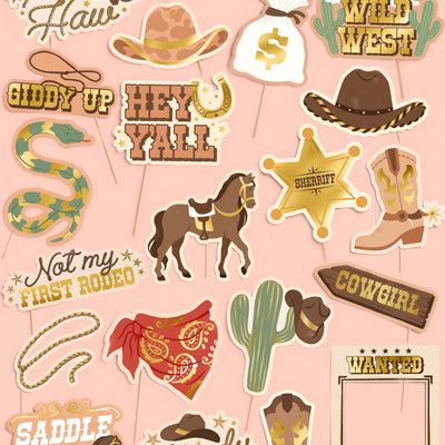 Saddle Up Props - 24 pc photo booth set