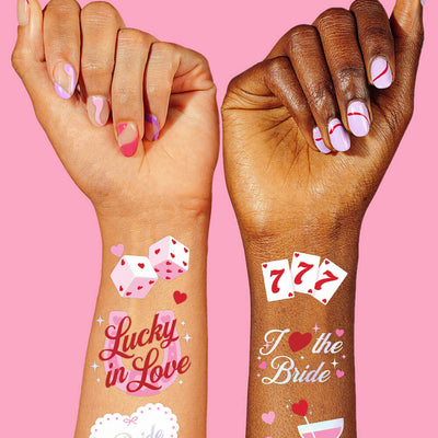 Lucky in Love Tats - 54 temporary tattoos