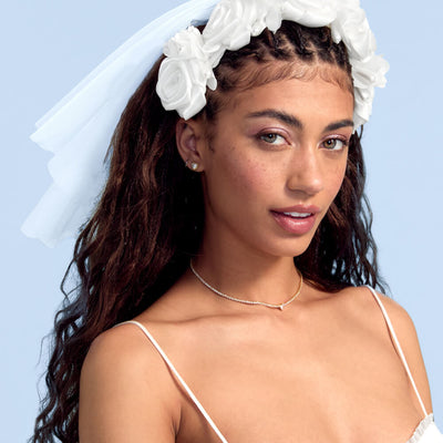 The Rosette Veil - premium headband w. tulle veil
