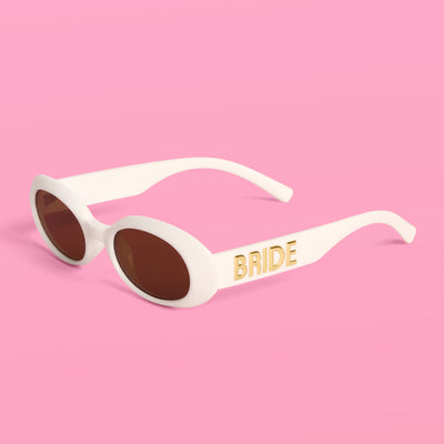 White Bride Sunnies - bride embossed sunglasses