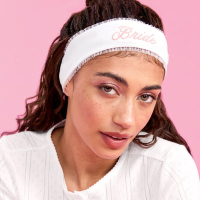 Bride Spa Headband - embroidered headband