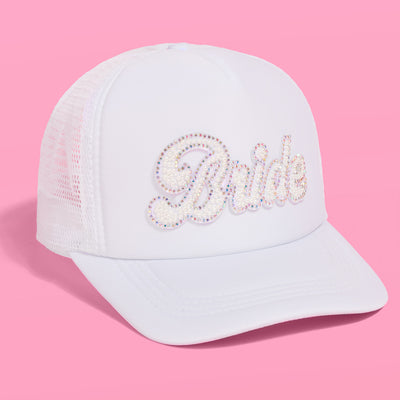 Bride Trucker Hat - embellished trucker hat