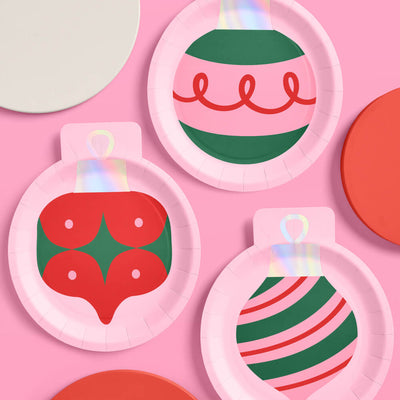 Ornament Plates - 24 paper plates