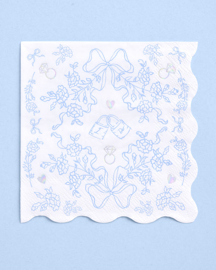 Something Blue Napkins - 25 printed napkins