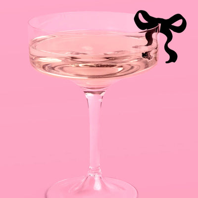 Little Black Bow Drink Markers - 8 drink markers