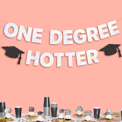 One Degree Hotter Banner - iridescent foil banner