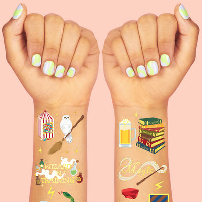 Wizard in Training Tats - 60 foil temporary tattoos