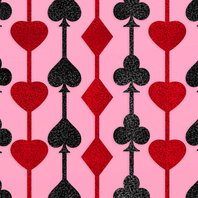 Feeling Lucky Curtain - red and black foil curtain