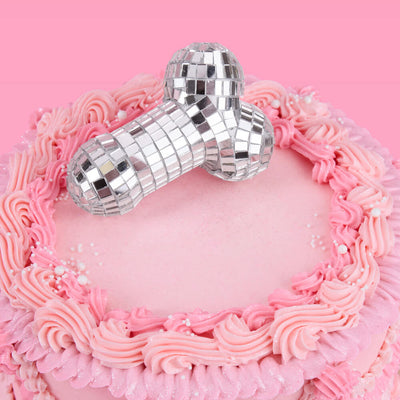 Penis Disco Topper Set - 3 mirrored cake toppers
