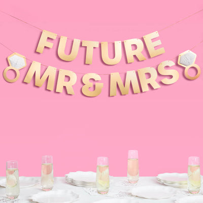 Future Mr & Mrs Banner - 3D paper banner