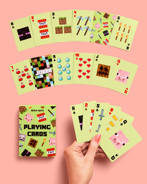 Pixel Mining Gamer Cards - 54 playing cards | xo, Fetti