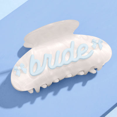 Something Blue Clip - pearl acrylic claw clip