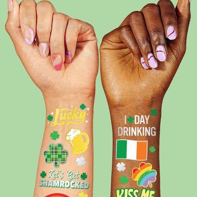 Shamrocked Tats - 54 foil temporary tattoos