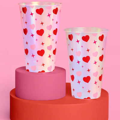 Lucky in Love Cups - 16 plastic cups