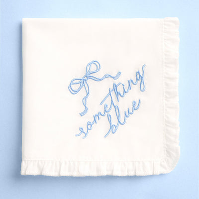 Something Blue Hanky - embroidered handkerchief