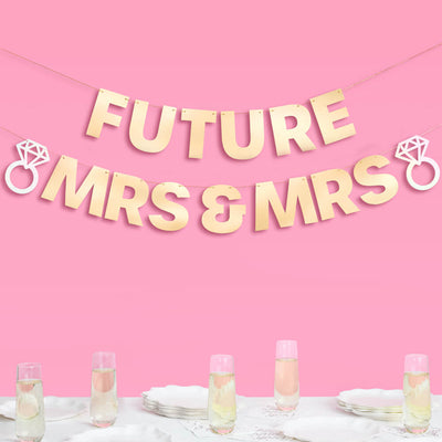 Future Mrs & Mrs Banner - 3D paper banner