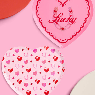Lucky in Love Plates - 24 paper plates