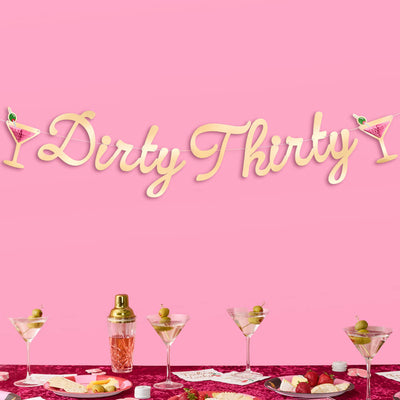 Dirty Thirty Banner - 3D paper banner