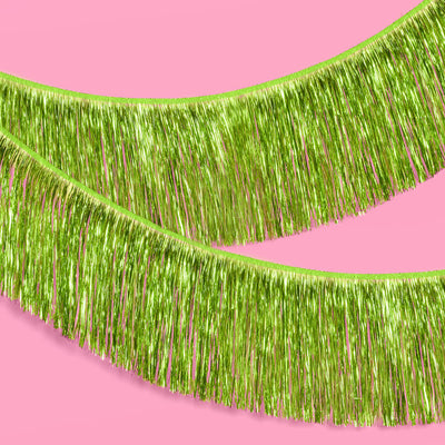 Limelight Fringe - lime green foil banner