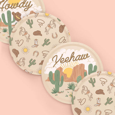 Wild Wild West Plates - 24 paper plates