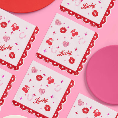 Lucky in Love Napkins - 25 paper napkins