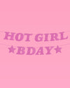 Hot Girl Bday Banner - purple glitter banner