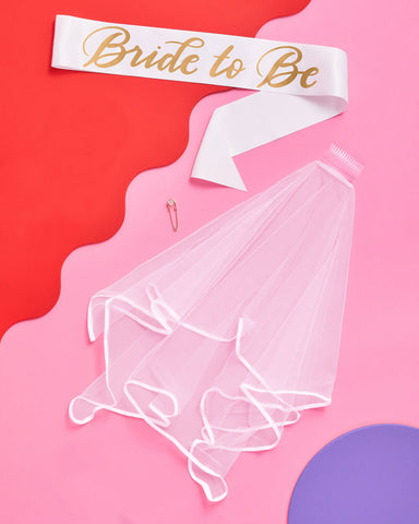 The Remix Kit - bride to be sash + veil